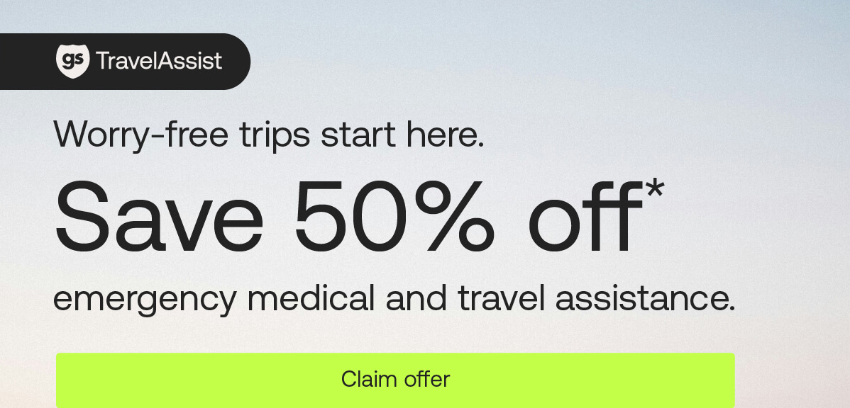 Good Sam TravelAssist: Worry-free trips start here. Save 50% off.* Claim offer