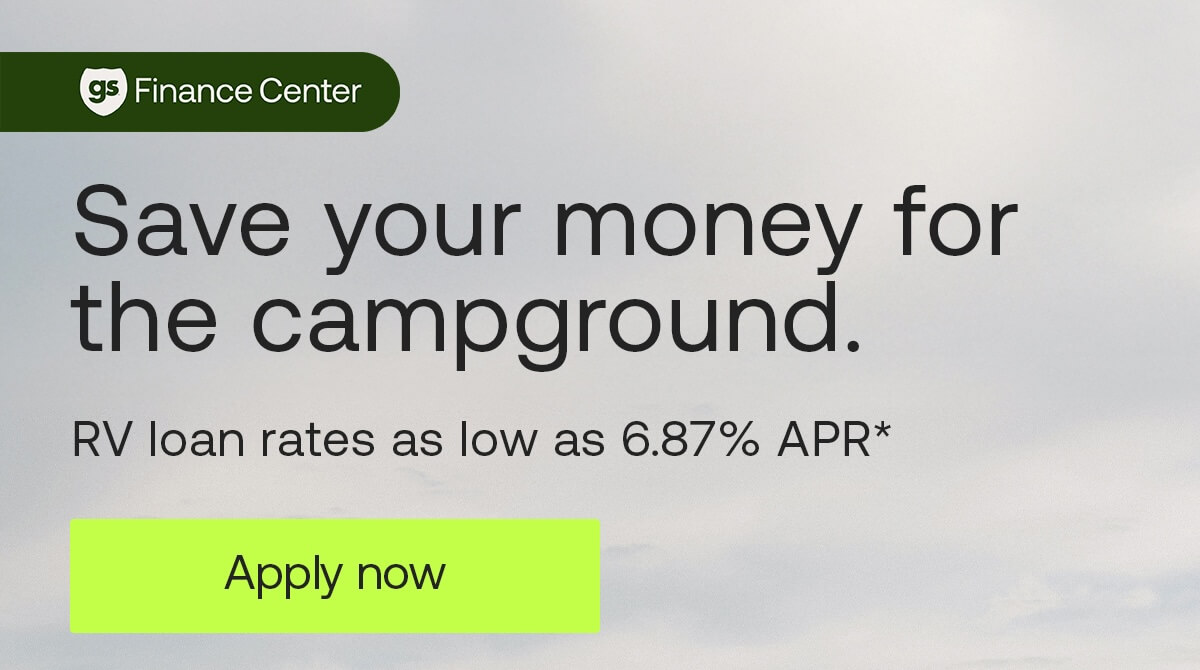 Good Sam Finance Center: Hit summer roads with savings in tow. Unlock an affordable and flexible RV loan. Rates start at 6.87% APR* / Apply now