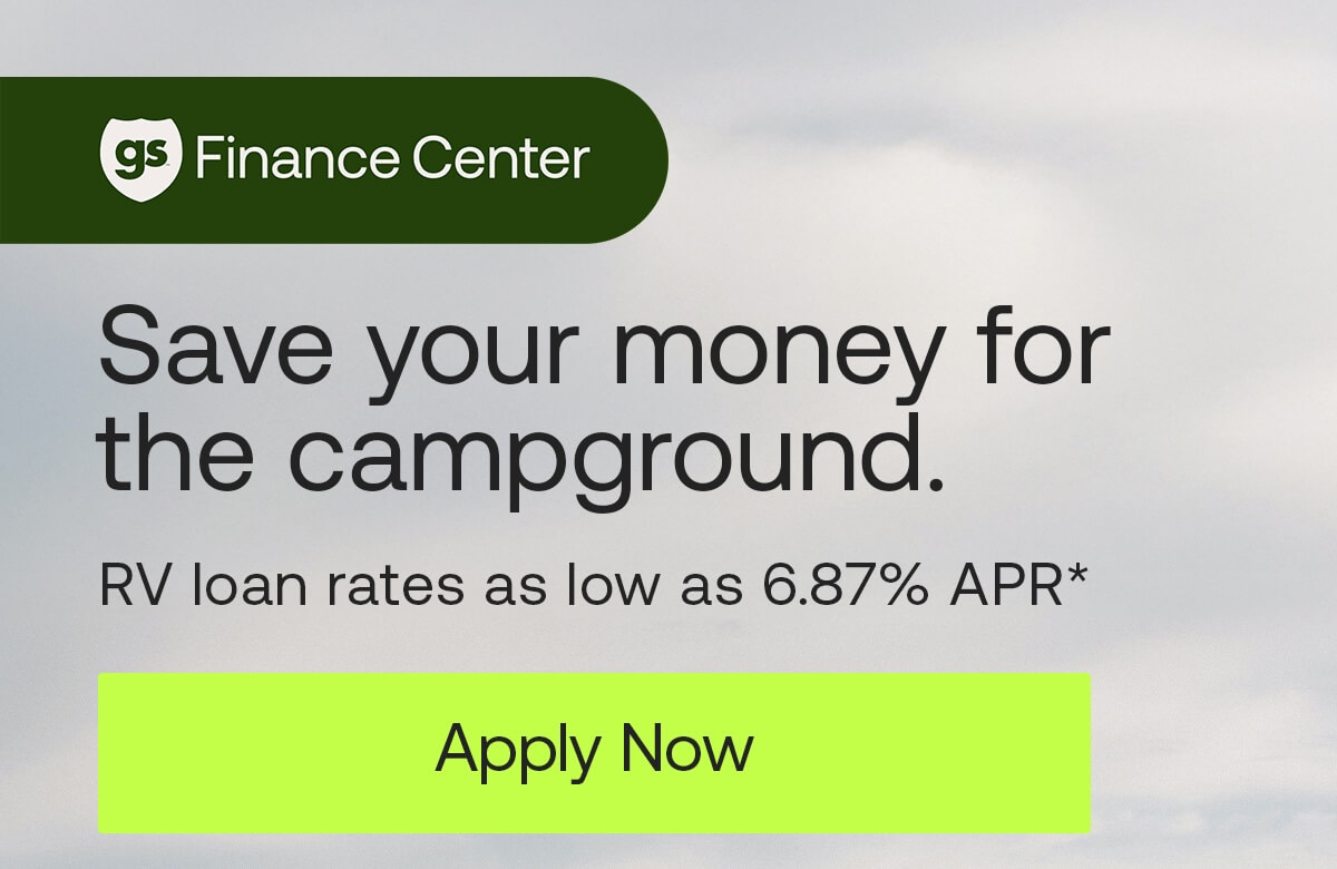 Good Sam Finance Center: Hit summer roads with savings in tow. Unlock an affordable and flexible RV loan. Rates start at 6.87% APR* / Apply now