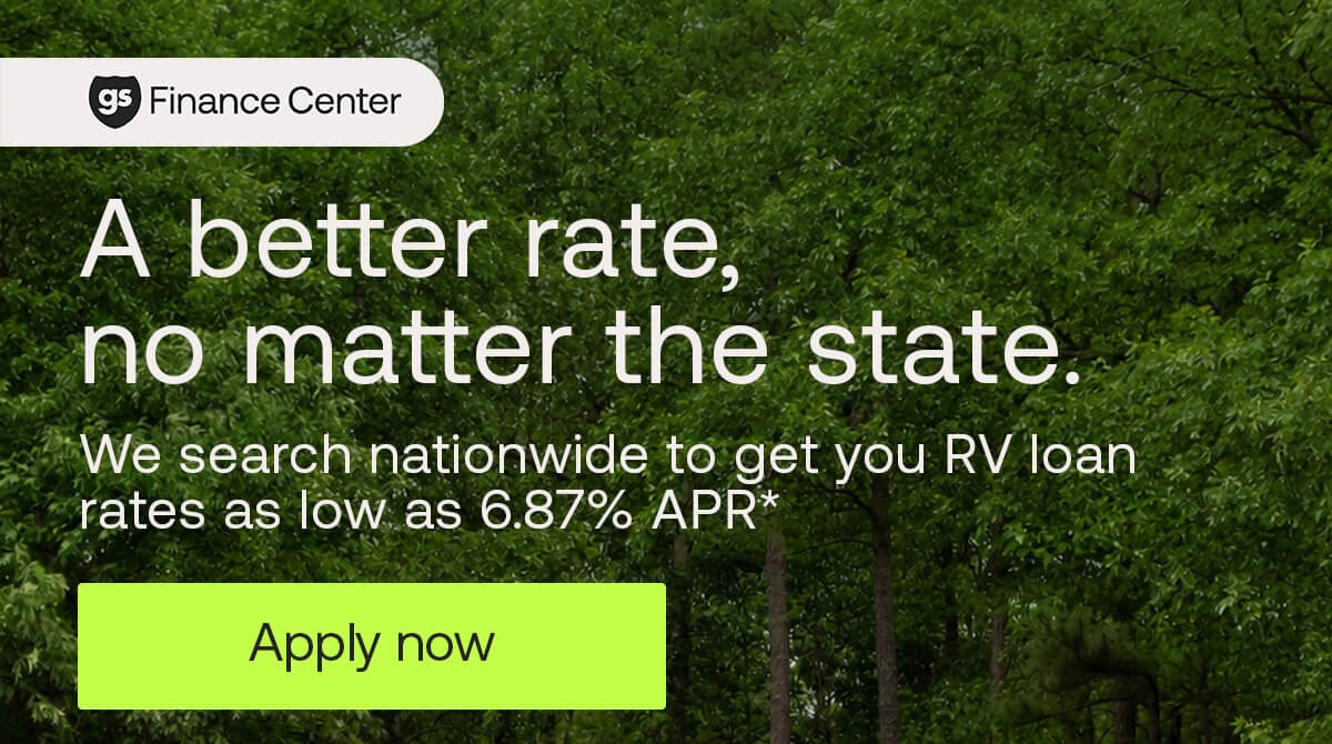 Good Sam Finance Center: Hit summer roads with savings in tow. Unlock an affordable and flexible RV loan. Rates start at 6.87% APR* / Apply now