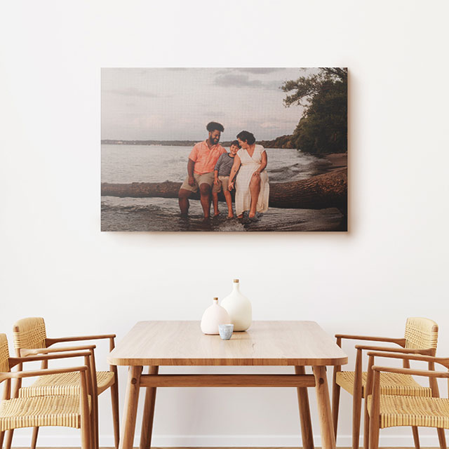 Canvas print of family.