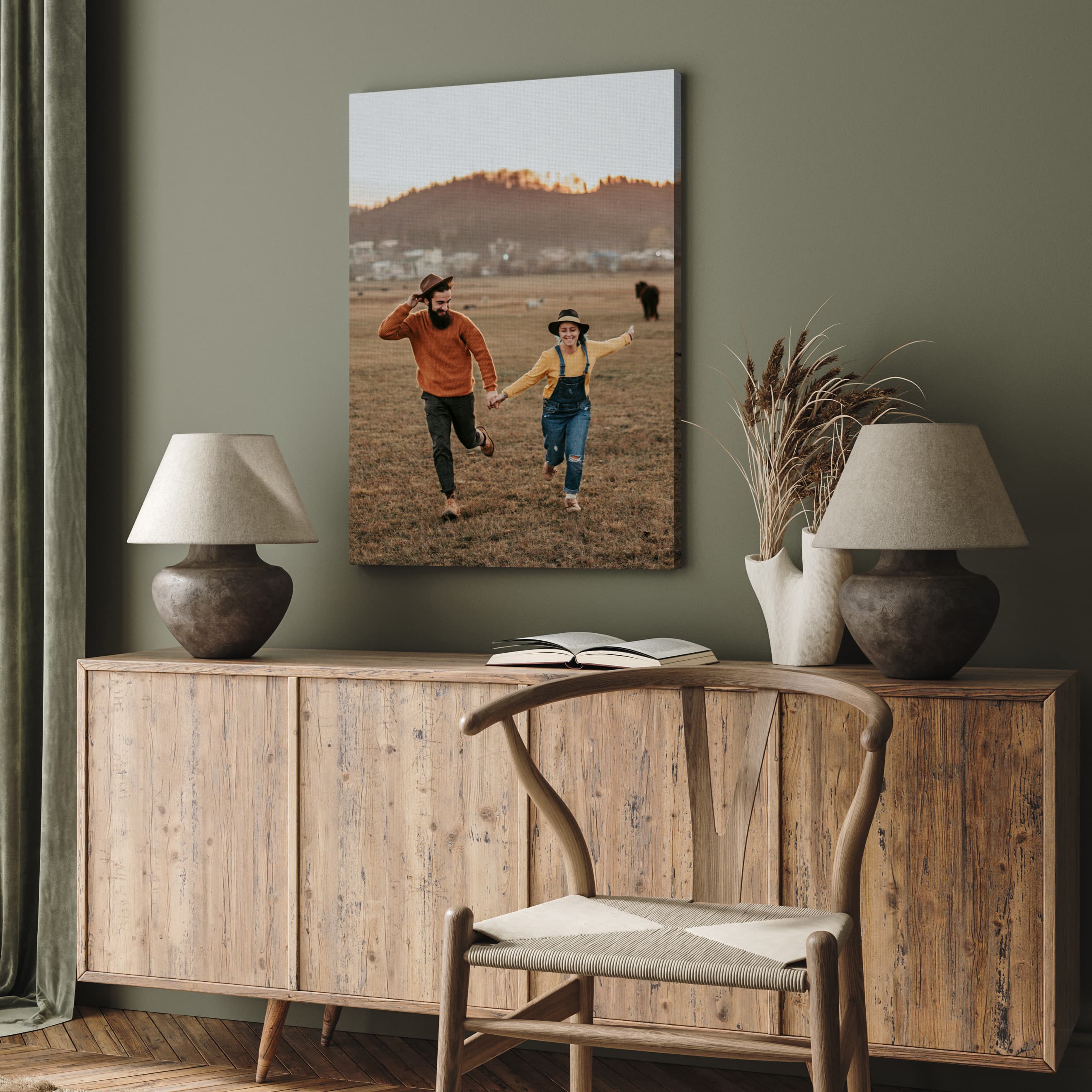Canvas print of couple.