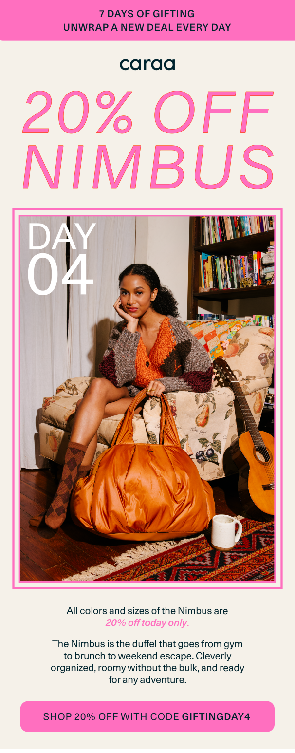 7 Days of Gifting - Day 4: 20% off Nimbus