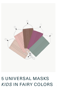 5 Universal Masks in Fairy Colors