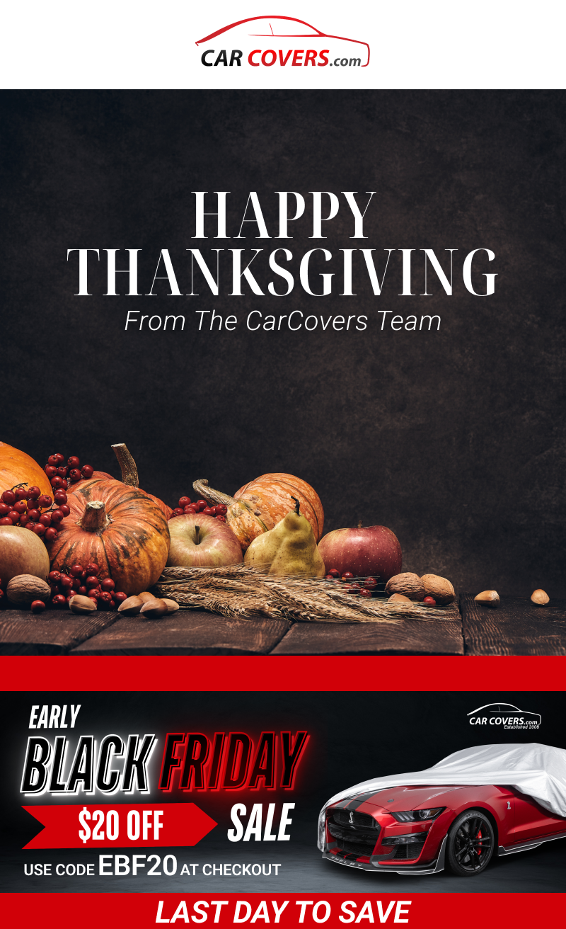 $20 OFF RV Covers - Happy Thanksgiving