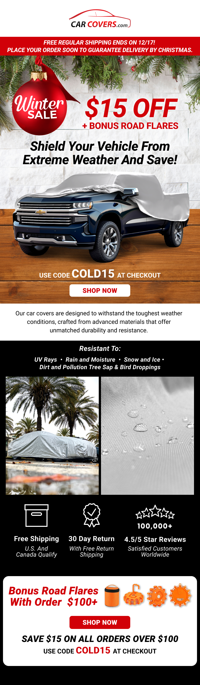 $15 OFF + Free Gift for Winter Sale. Ending Soon.