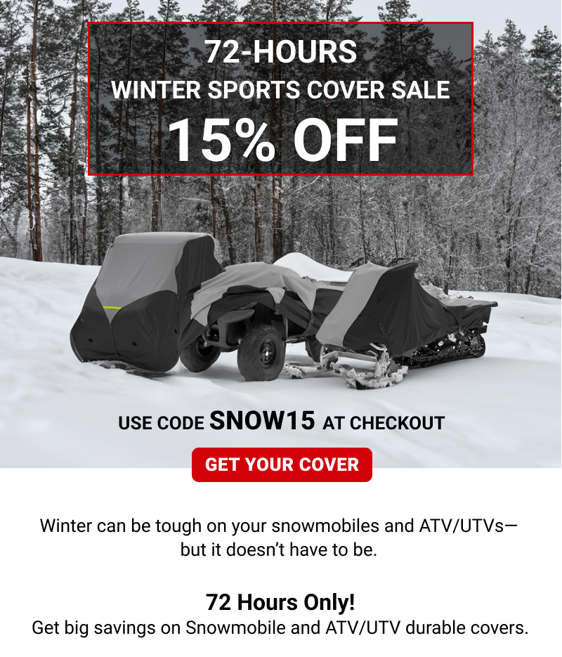 72 Hour Winter Sports Cover Sale - 15% OFF