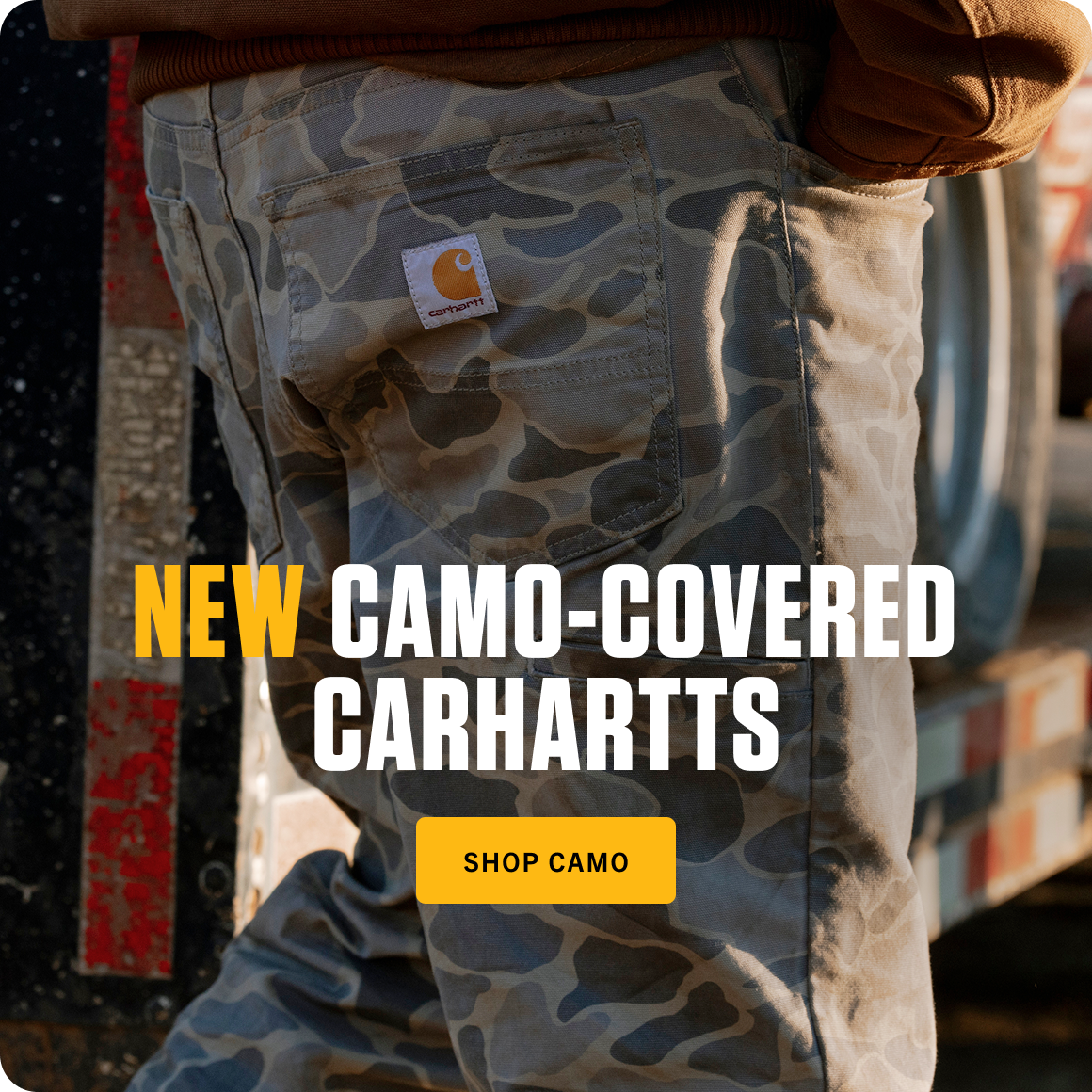 NEW CAMO-COVERED CARHARTTS