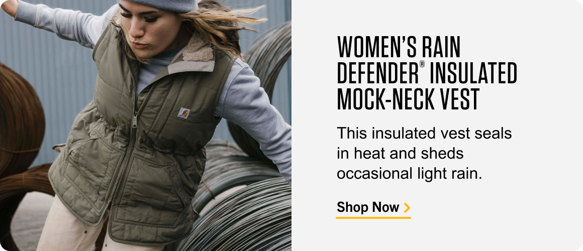 WOMEN’S RAIN DEFENDER® INSULATED MOCK-NECK VEST