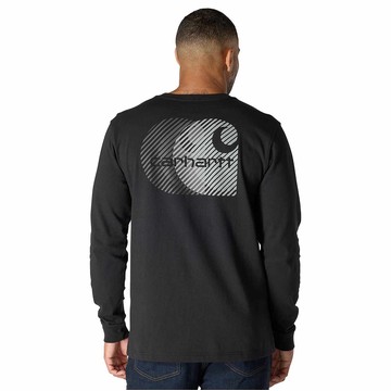Relaxed Fit Heavyweight Long-Sleeve Pocket C Graphic T-Shirt