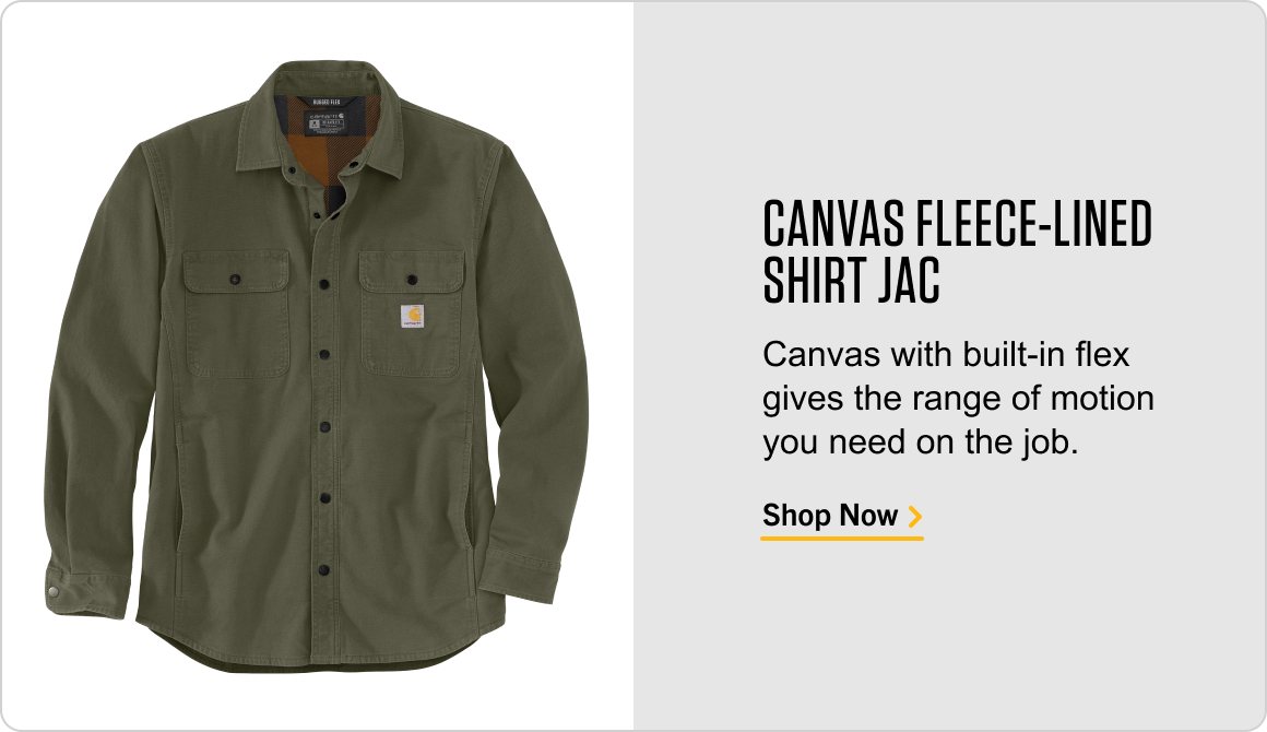 CANVAS FLEECE-LINED SHIRT JAC