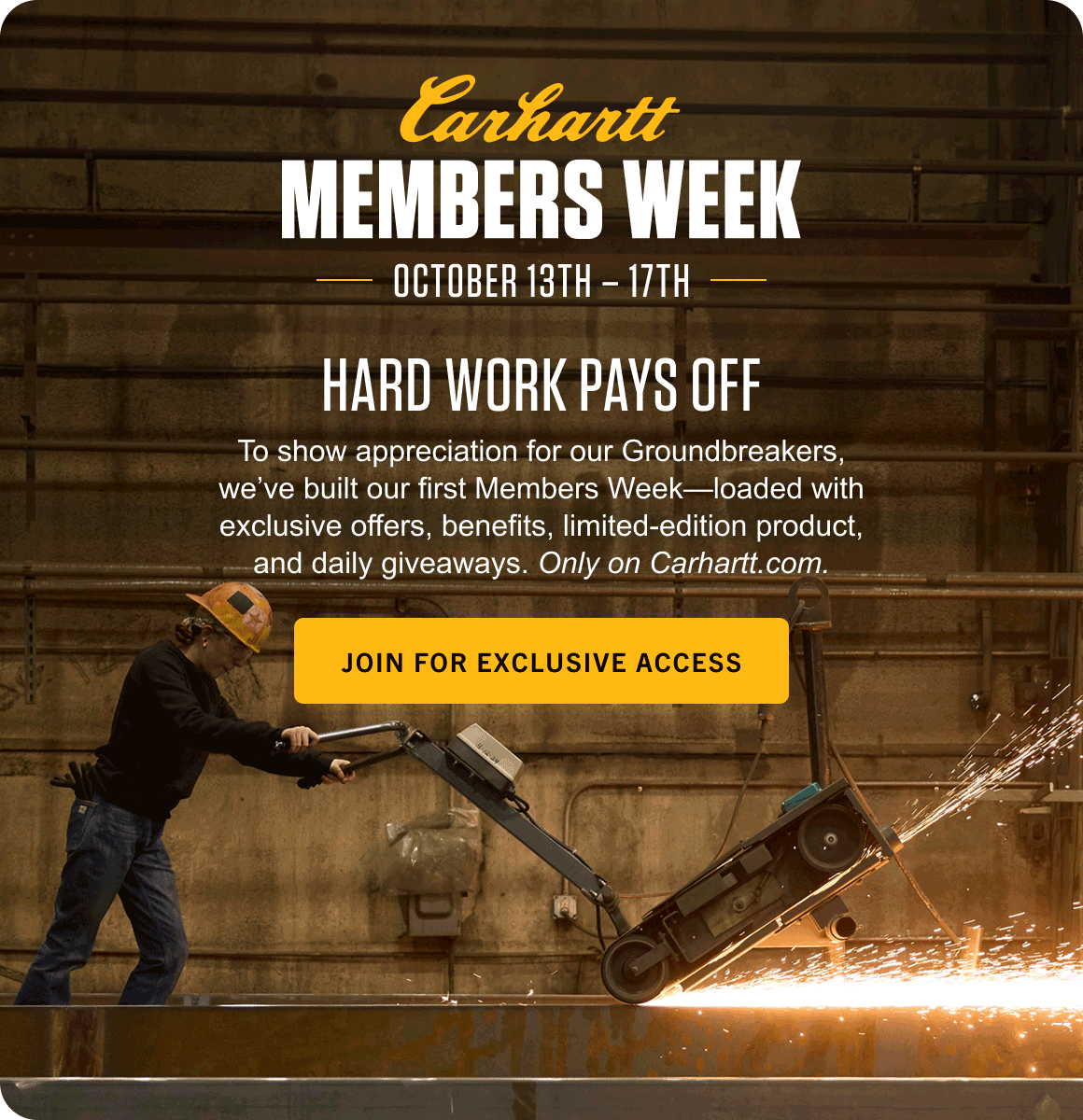 CARHARTT MEMBERS WEEK