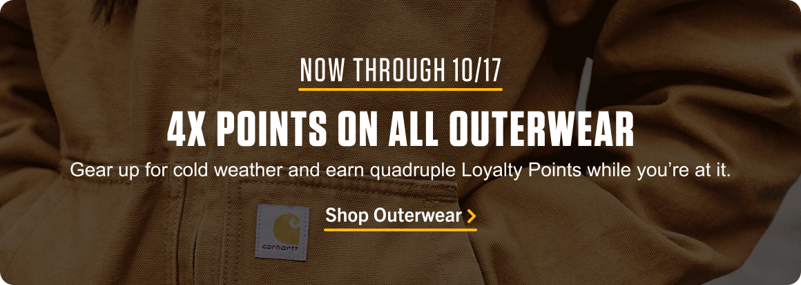 4X POINTS ON ALL OUTERWEAR