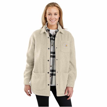 Women's Loose Fit Brushed Fleece Shirt Jac