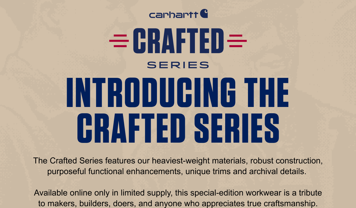 The Crafted Series features our heaviest-weight materials, robust construction, purposeful functional enhancements, unique trims and archival details. Available online only in limited supply, this special-edition workwear is a tribute to makers, builders, doers, and anyone who appreciates true craftsmanship.