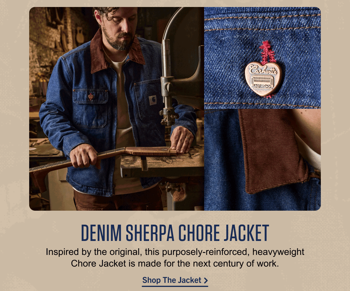 DENIM SHERPA CHORE JACKET