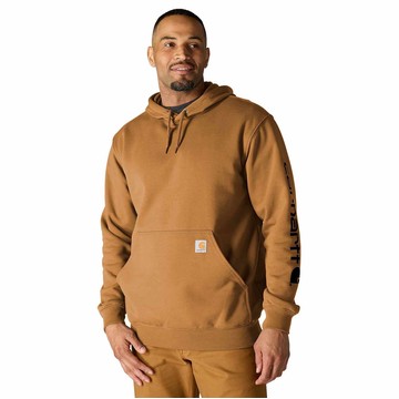 Loose Fit Midweight Logo Sleeve Graphic Hoodie