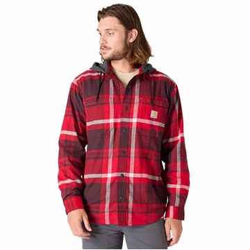 Rugged Flex® Relaxed Fit Flannel Fleece Lined Hooded Shirt Jac