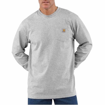 Loose Fit Heavyweight Long-Sleeve Pocket T-Shirt