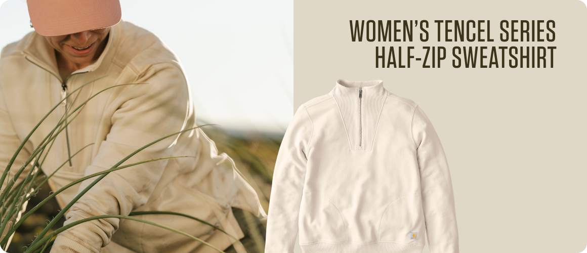 WOMEN’S TENCEL SERIES HALF-ZIP SWEATSHIRT
