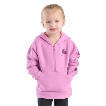 Girls' Long Sleeve Half-Zip Sweatshirt (Baby/Toddler)