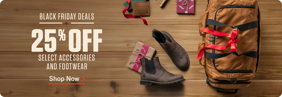 BLACK FRIDAY DEALS 25% OFF SELECT ACCESSORIES AND FOOTWEAR