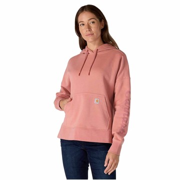 Women's Oversized-Fit Midweight Hooded Heart Graphic Sweatshirt