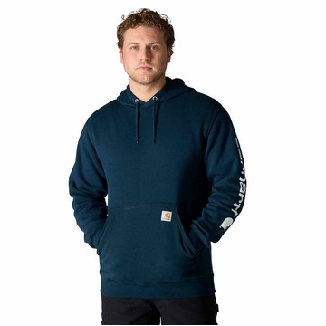 Loose Fit Midweight Logo Sleeve Graphic Hoodie