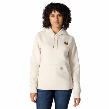 Women's Relaxed Fit Midweight Logo Sleeve Graphic Hoodie