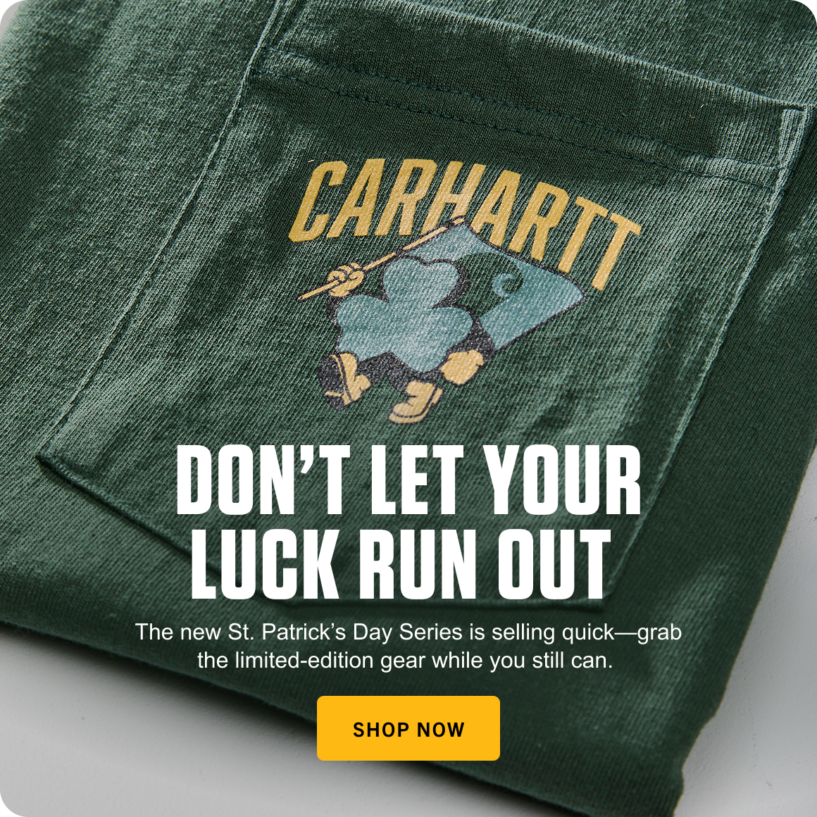 The new St. Patrick’s Day Series is selling quick—grab the limited-edition gear while you still can.