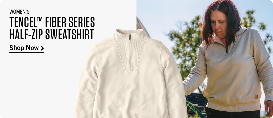 SHOP WOMEN’S TENCEL™ FIBER SERIES HALF-ZIP SWEATSHIRT