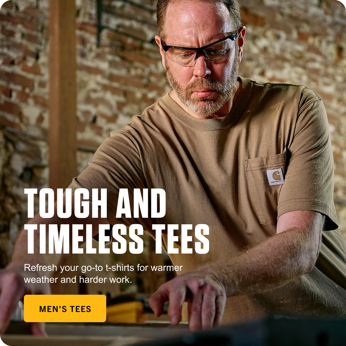 Refresh your go-to t-shirts for warmer weather and harder work. Shop men’s tees.