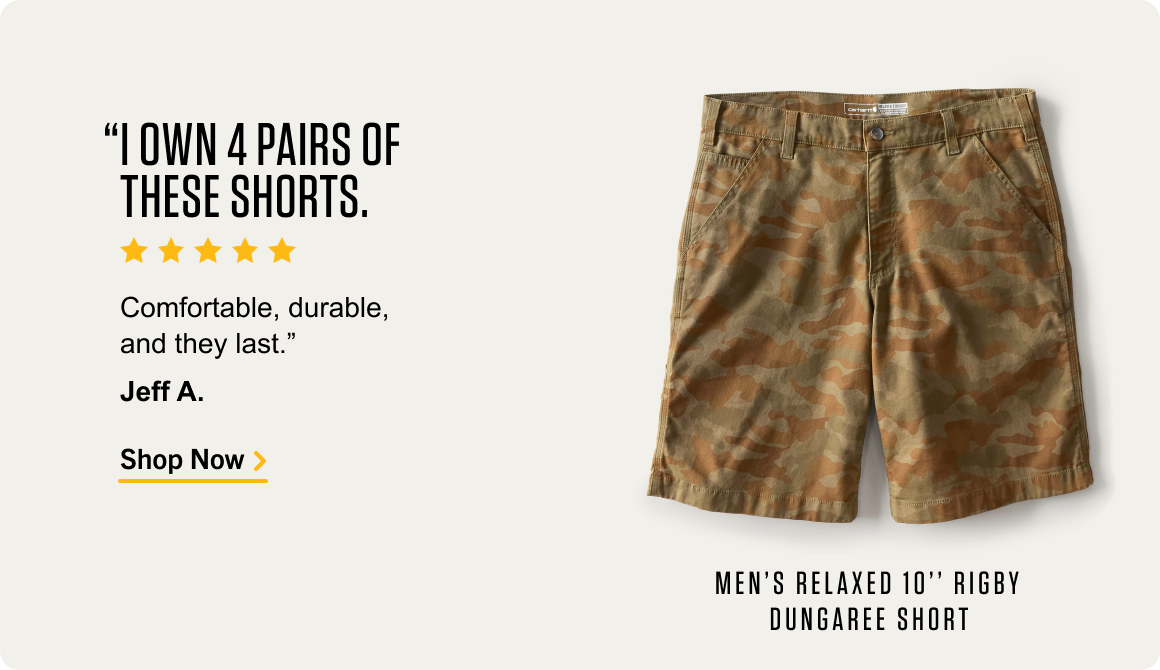 Shop Men’s Relaxed 10” Rigby Dungaree Short