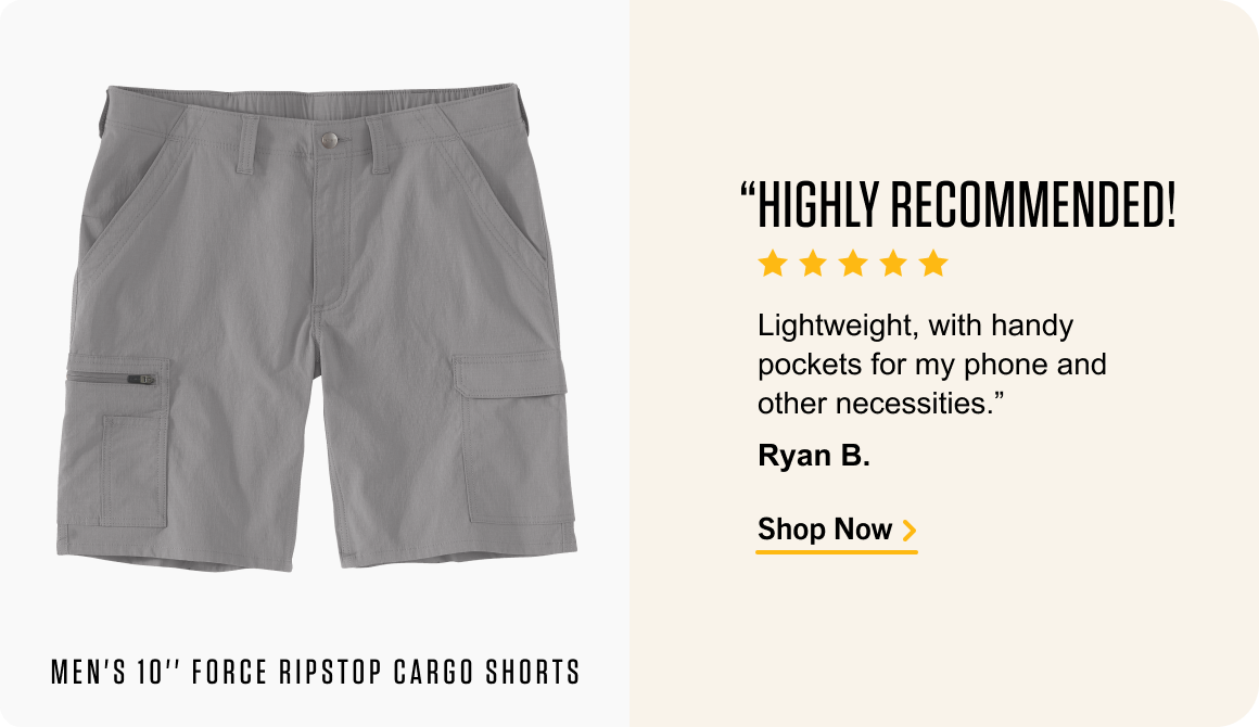 Shop Men’s 10” Force Ripstop Cargo Short