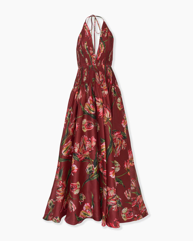 Tulip-Print Gown