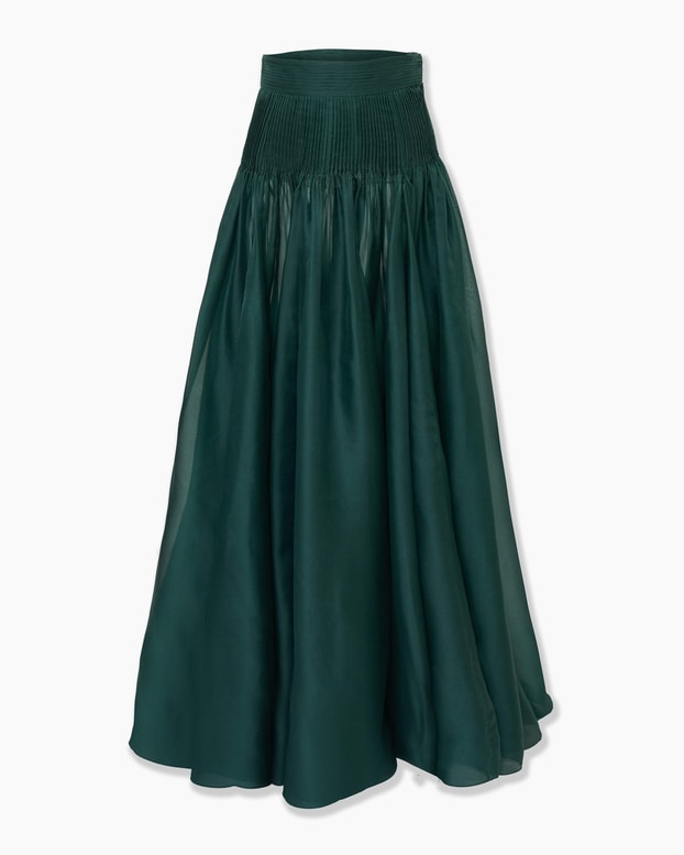 Pintucked Organza Skirt