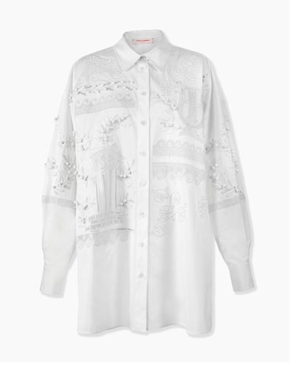 Embroidered Oversized Shirt