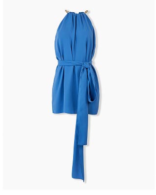 Chain-Strap Halterneck Top