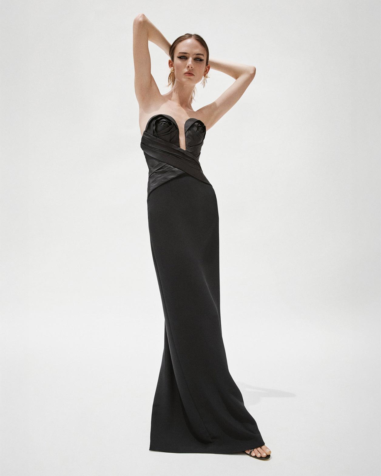 U-Neckline Column Gown