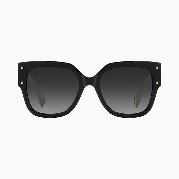 Square Frame Sunglasses with Contrast Temples
