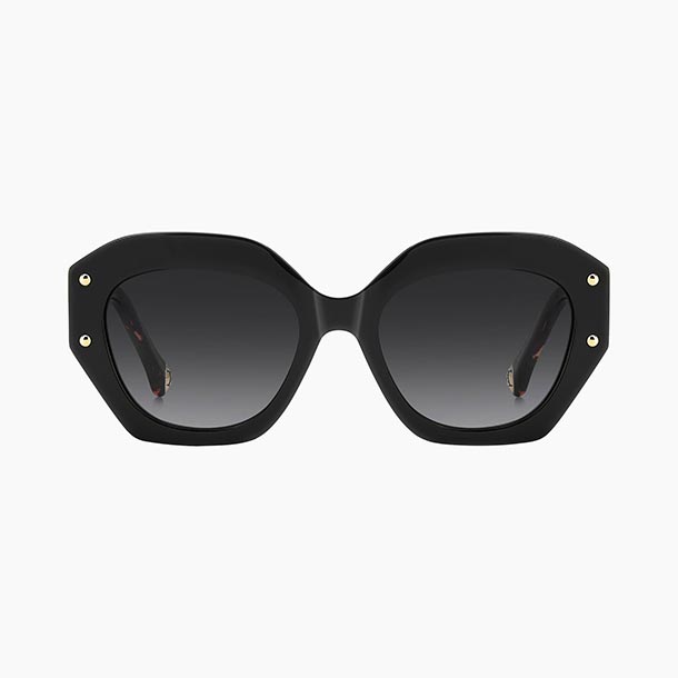 Octagon Frame Sunglasses with Contrast Temples