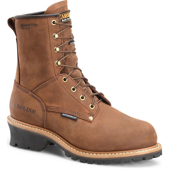 Shop Elm 8" Steel Toe Insulated Waterproof Logger boot in brown