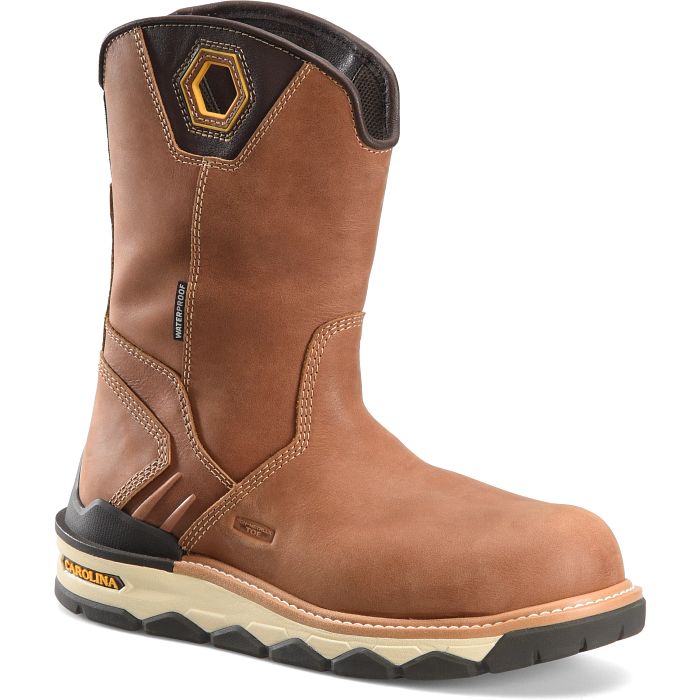 Shop the Earthmover comp toe boot in brown
