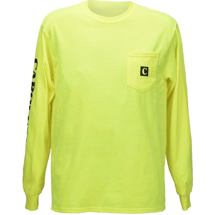 Shop Hivis Logo Long Sleeve T-Shirt in yellow
