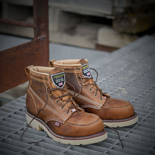 Shop the Ferric Usa 6" Steel Toe Work Boot in brown on metal. Shop men's union built.