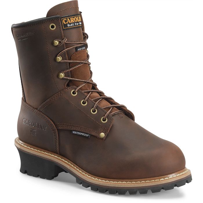 Shop Elm 8" Internal Met Guard Steel Toe Insulated Waterproof Work Boot in brown