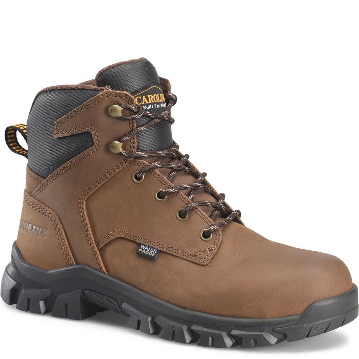 Shop Gruntz Men's 6" Soft Toe Waterproof Work Boot in brown