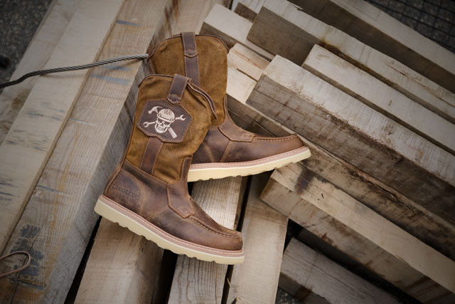 The Flatiron Wellington boots in brown. Shop Flatiron boots.