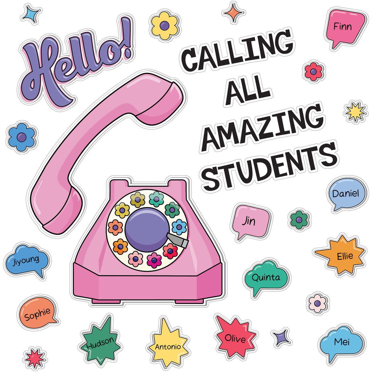 Image of Hello! Calling All Amazing Students Bulletin Board Set