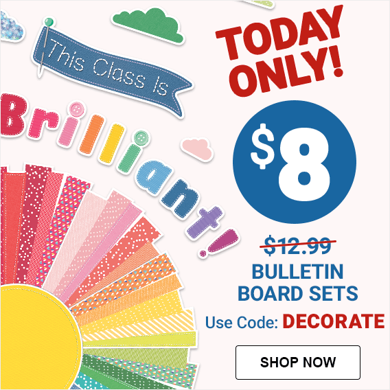 Today only! Get select Bulletin Board Sets for only $8. Use code DECORATE. Shop now.